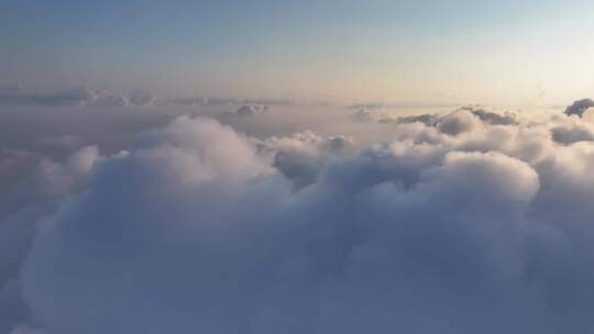 高空俯瞰云海景观 航拍云层 云海