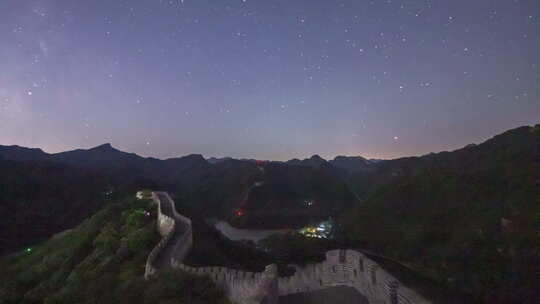 北京黄花城水长城夏季星空延时视频