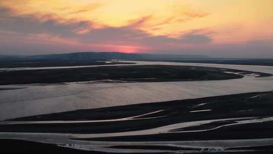 唯美黄河生态湿地视频素材模板下载