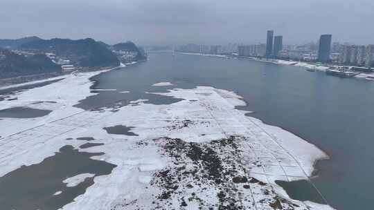 湖北宜昌姻脂坝雪景