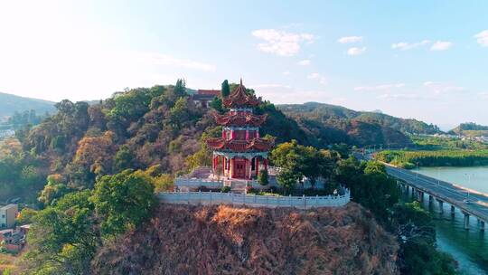 昆明市西山区观音山航拍