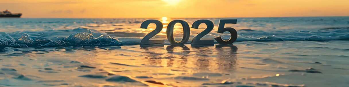 2025年海上数字宽屏背景