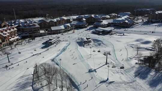 冬季 滑雪场 滑雪小镇