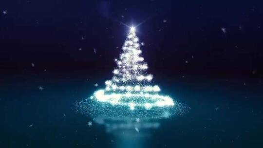 圣诞树问候分屏促销雪花魔法AE模板