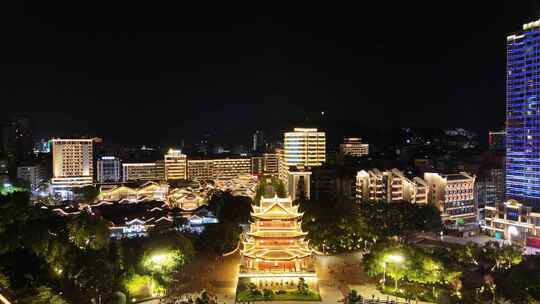 四川宜宾合江门广场夜景