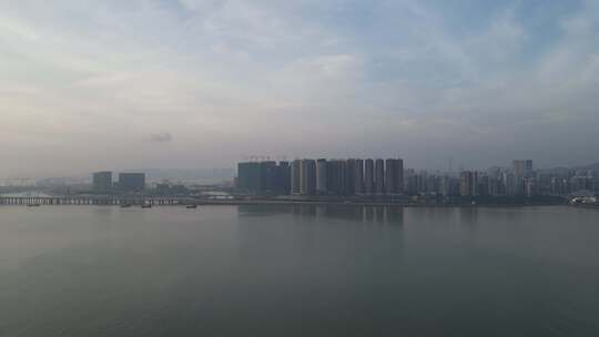 航拍广东珠海城市风光珠海大景