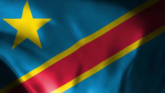 刚果民主共和国挥舞旗帜。刚果民主共和国国