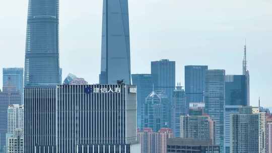 上海市黄浦江两岸高楼大厦摩天大楼江景河流