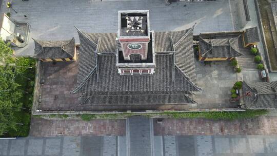宁波海曙区鼓楼4K航拍原素材