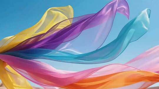 七彩绸带沙漠飘扬合集