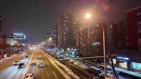 北京夜雪