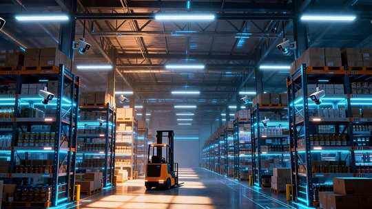 仓库内叉车作业场景