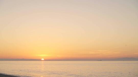 海边海平面日出清晨大海阳光黄昏夕阳希望光