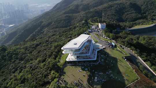 深圳市盐田区三洲塘水库云海公园盐田港航拍