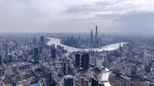 上海天际线全景航拍