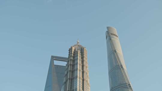 上海陆家嘴城市风光空镜运镜