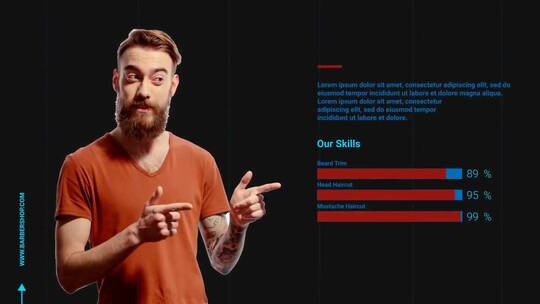 动态炫酷美容院理发店男士俱乐部宣传推广视频AE模板