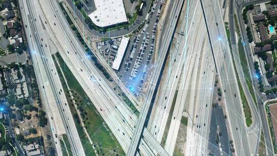 科技城市交通点线AE模板AE视频素材教程下载