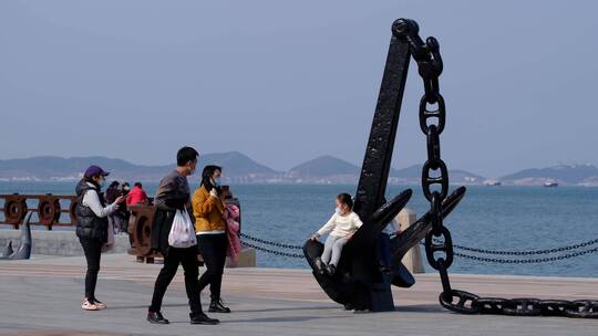 港城海滨广场创意雕塑铁锚船锚景观