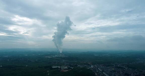 火力发电厂航拍01