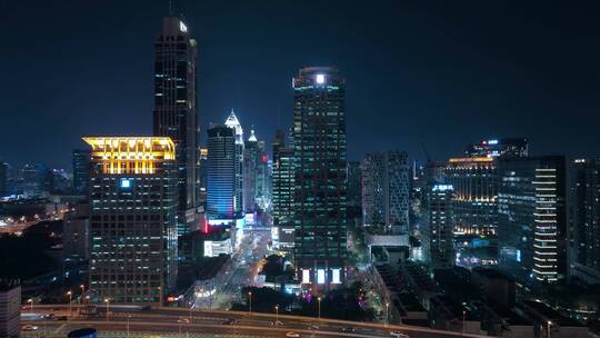 现代都市夜景-上海新天地外部