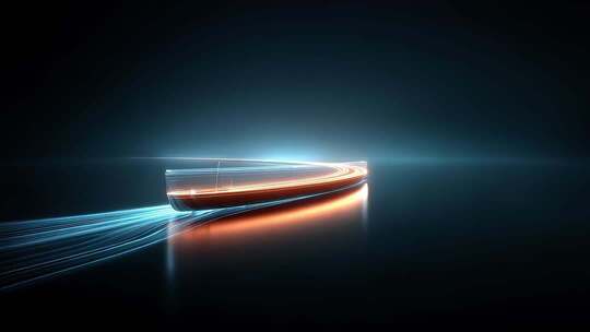 极速航行的未来概念船科技感十足