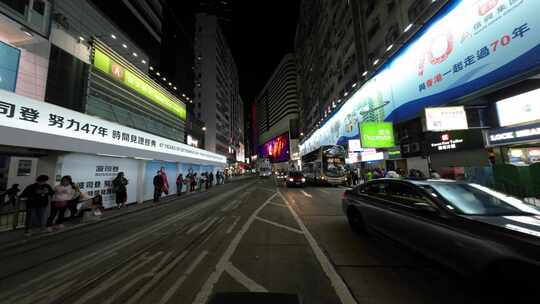 香港斑马线夜景视频素材模板下载