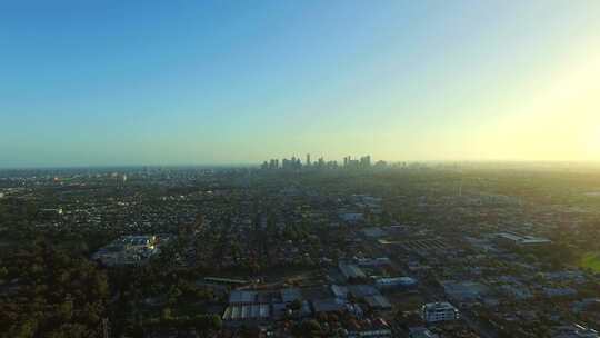 澳大利亚墨尔本城市空镜 墨尔本街景实拍