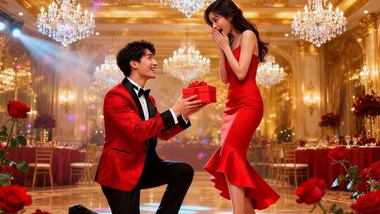 新年情侣温馨浪漫家庭家人春节人物