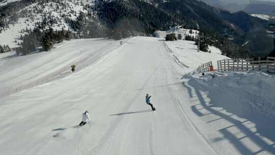 冬季，雪，滑雪者，滑雪