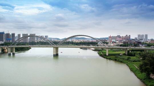 南宁的大桥航拍视频素材模板下载