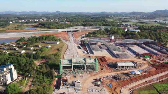 江西抚州：高速公路建设忙视频素材模板下载