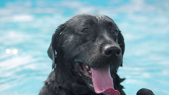 拉布拉多犬游泳