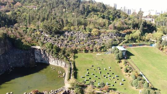 航拍云南曲靖城市宣传片地标建筑