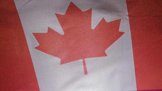 飘扬的加拿大国旗特写视频素材模板下载