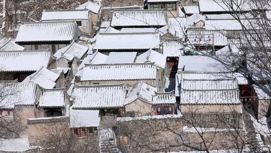 北京爨底下村冬季雪景4K拍摄
