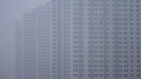郑州城市雾霾雾气环境大气空气污染严重