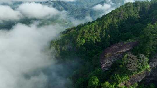 【4K】武夷山航拍云雾大景视频素材模板下载