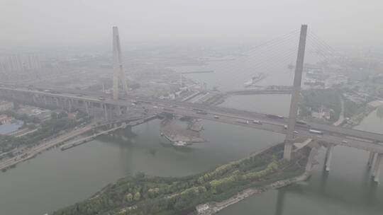 天津海河大桥log素材桥梁车流