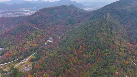 浙江绍兴会稽山大禹陵景区航拍越城区风景大