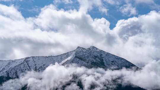 西藏高原_蓝天白云雪山_自然风光001