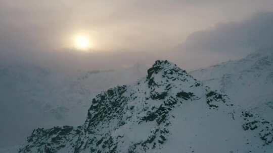 达古冰山雪景视频素材