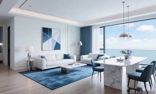 现代简约风格客厅室内场景