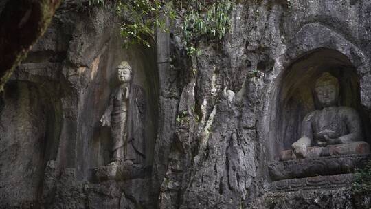 杭州灵隐寺飞来峰塑像