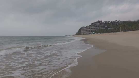 海南万宁市日月湾沙滩航拍