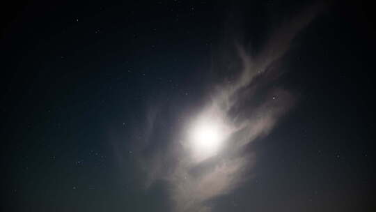 夜晚月亮月球浩瀚宇宙璀璨星空