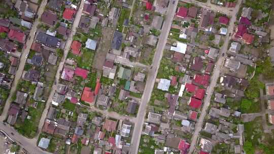 城市居住区的俯视图视频素材模板下载