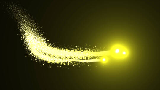 alpha金色粒子路径光线（素材）4
