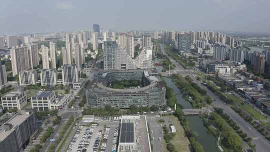 「有版权」航拍昆山花桥城市建筑4K-6