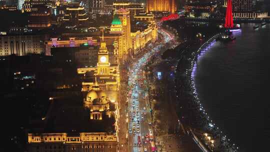 航拍上海 繁华夜景合集